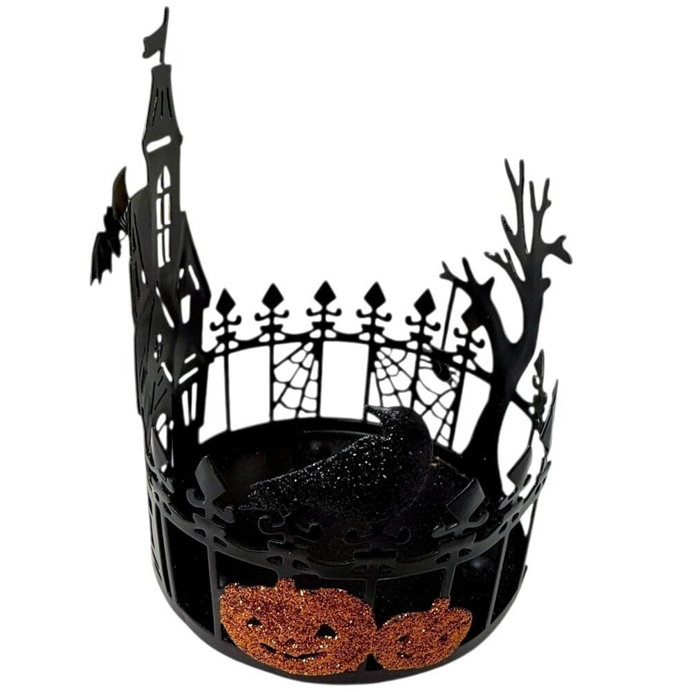 Halloween Candle Holder Sonoma Haunted House Spooky Decor Pillar Jar